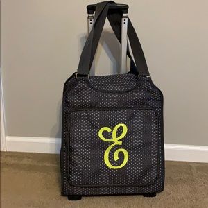 Thirty-One Away We Go Roller in Charcoal Swiss Dot